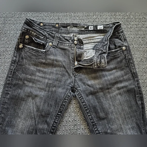 Miss Me Black Skinny Jeans Size 30 - Picture 4 of 10
